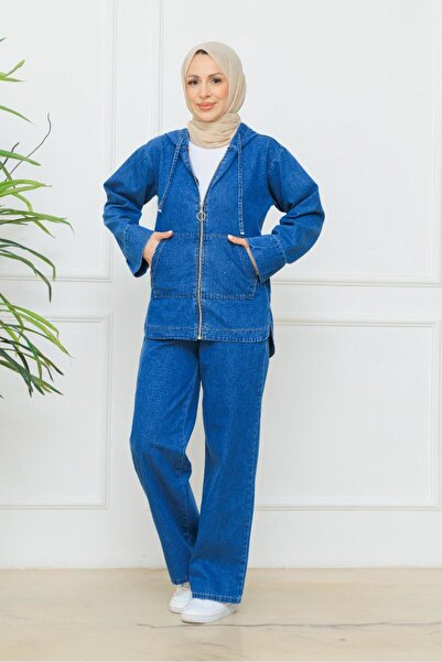 ESLEMNUR 2-piece jeans set // k Hooded jacket pants en1004