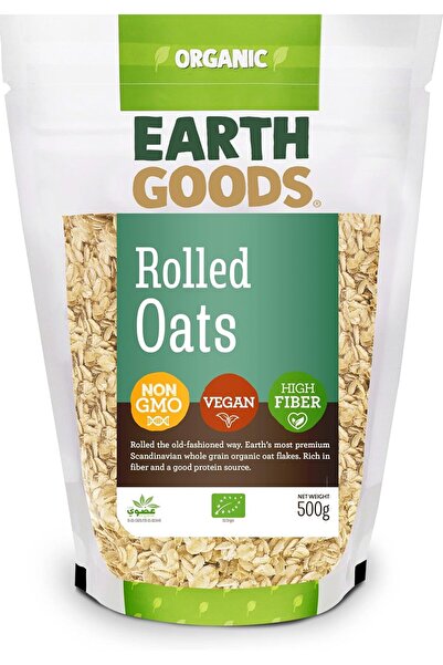 Earth Goods رقائق شوفان إسكندنافية فاخرة، غنية بالألياف، وغير معدلة وراثيًا، ...