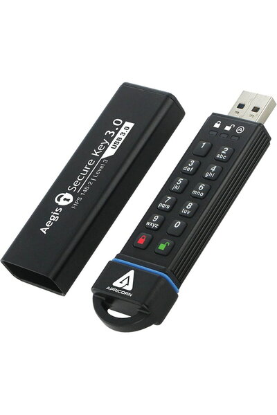 Apricorn Flash S-USB 3.0 16GB SecureKey, Citire 195 MB/s, Scriere 162 MB/s
