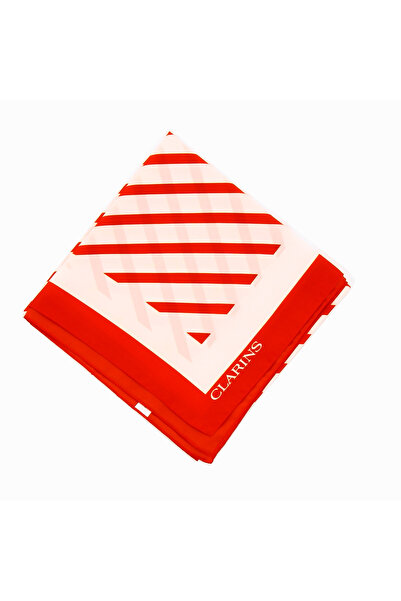 Clarins , Clarins, Textile Scarf, Red/White, For Women