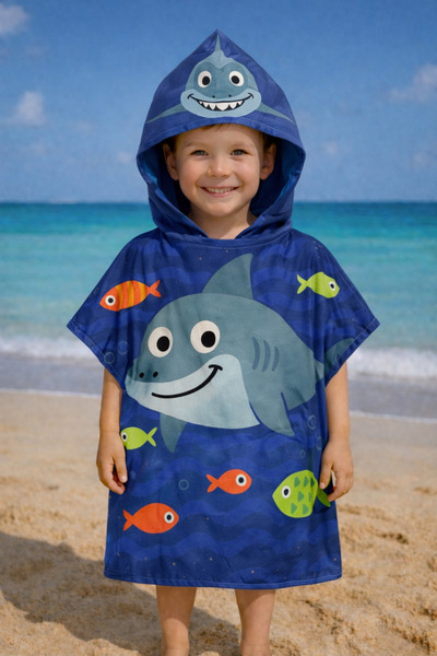 Dotamess Children's Poncho - Sea Towel - Beach Towel