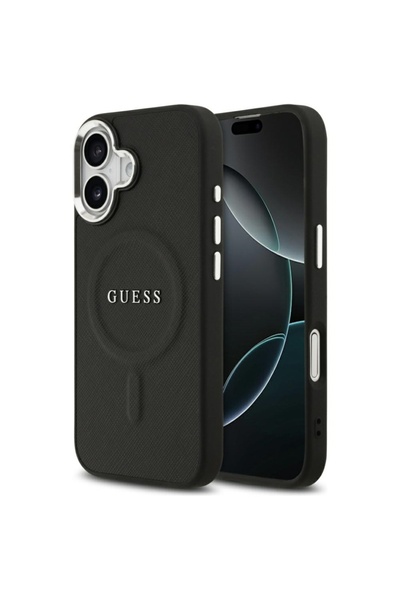 Guess Carcasă pentru iPhone 17, Hardcase Classic Logo MagSafe, Negru
