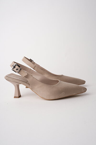 van heflin MIRENA Damă Bej Vârf ascuțit piele întoarsă cu cataramă Slingback ...