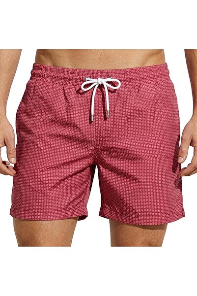 Estiva Men's Digitally Printed Swim Shorts Red