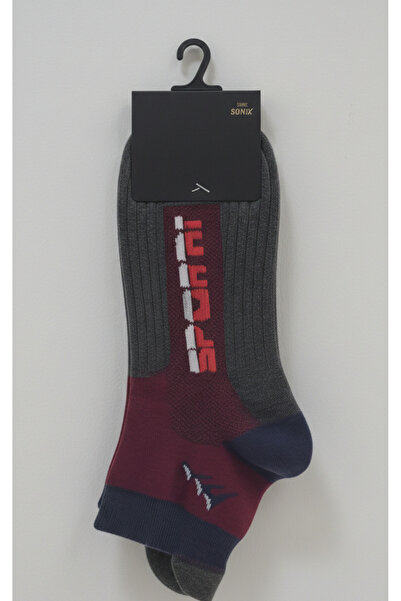 skycott Patterned Pack of Cotton Daily Socks – Smoked Burgundy