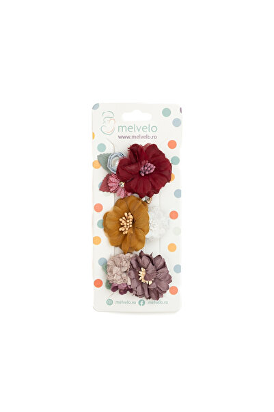 melvelo Set of 3 elegant flower hair clips for girls, - Sunflower