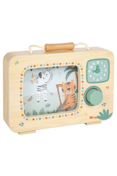 Small Foot Wooden Musical Toy with TV Design, Safari, Small Foot, 2 years+