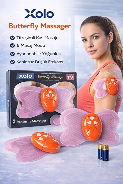 xolo Butterfly Massager Titreşimli Masaj Aleti Karın, Bacak, Kol Sıkılaştırıcı