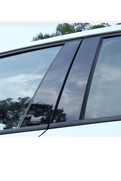 İŞCAN MOTOR Piano Black 25x50cm 2 Adet Siyah Araç Kapı Direk Kaplama Folyosu