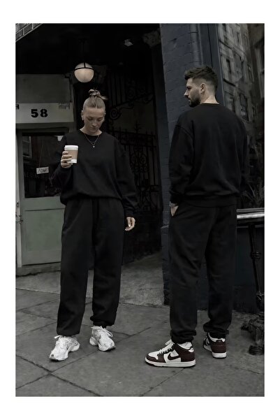 AEMİ Unisex Crew Neck Sweatshirt and Sweatpants 2-Piece Set