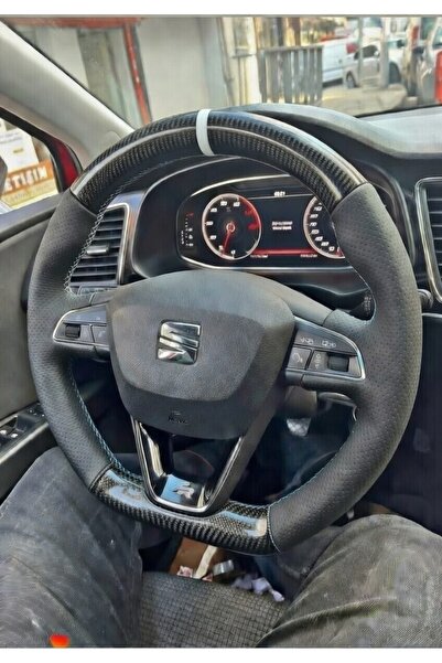detaydireksiyon Direksiyon Kılıfı Seat Leon FR 2016 Parlak Karbon (sadece fr ...