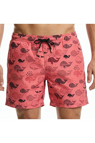 Estiva شورت سباحة للرجال بنقشة رقمية دينيز ويل