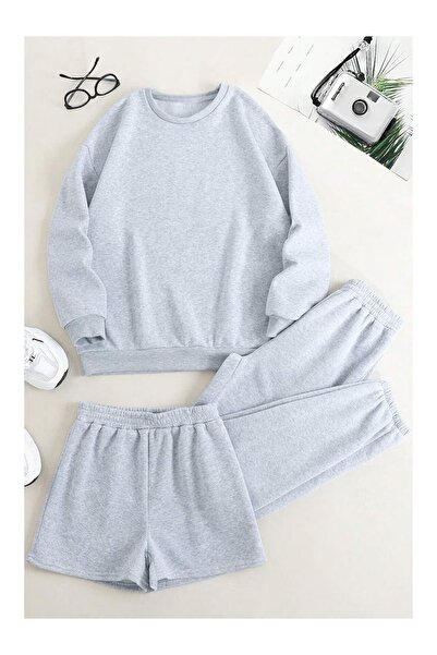 AEMİ Unisex Crew Neck Sweatshirt and Sweatpants 2-Piece Set