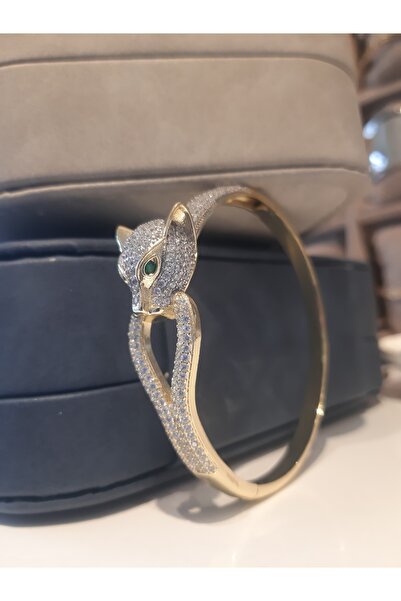 Zeyem Jewelry Boutiquee Altın Rengi Puma Kelepçe Bileklik