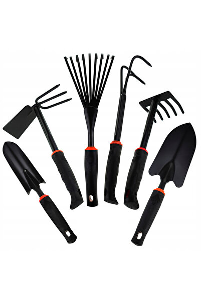 zola Set de 6 unelte de grădinărit, oțel și plastic, mânere confortabile și e...
