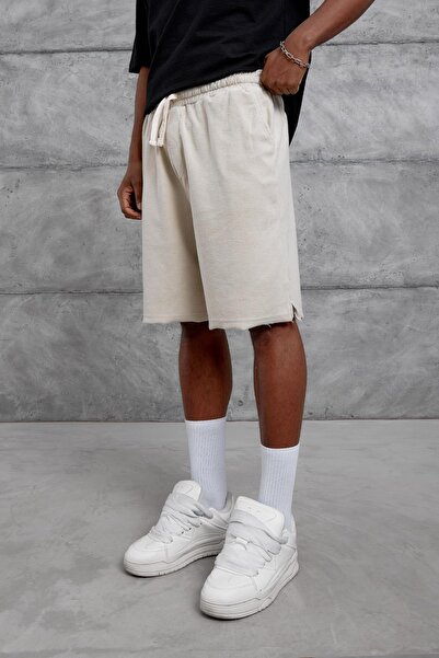 NOMARC Krem boje, perivi stil Oversize kroj šortsa