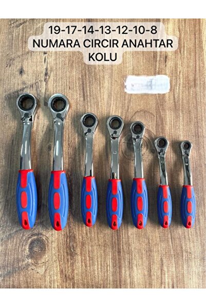 Hesaplı Hırdavat 7 parça cırcır anahtar kollu