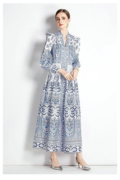 Hiccup Msn Paisley Patterned Button Maxi Dress