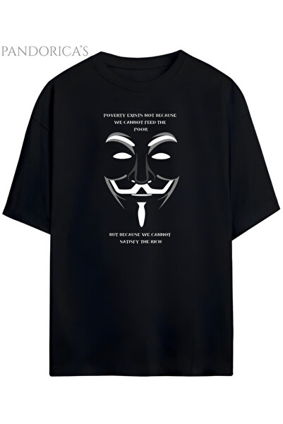 Grafftee Clothing Tricou unisex din bumbac cu design V For Vendetta Pandorica