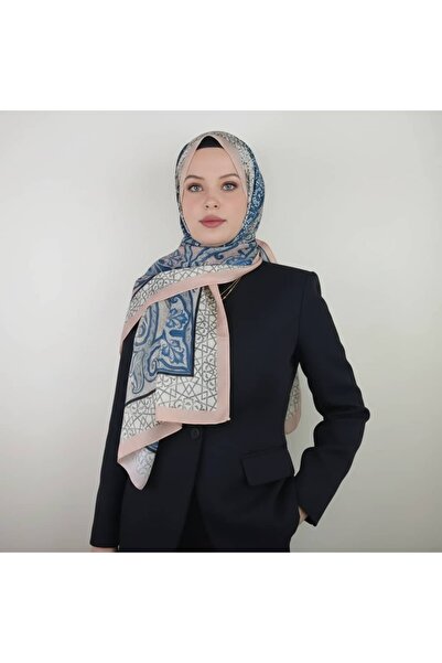 Vilda ipek سلسلة إثنية من الشالات باللون الوردي الفاتح والأزرق