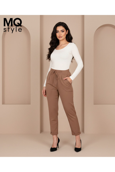 MQ بنطال القماش الكاجوال (MQ style) اللمسة العصرية الأنيقة