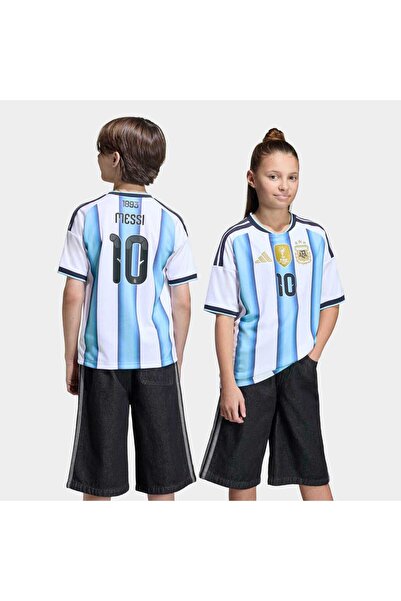 adidas Arjantin 26 Messi İç Saha Çocuk Beyaz Forma