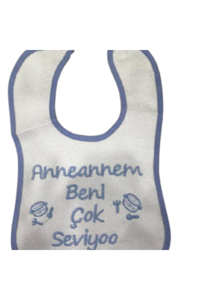 Meriç bebe مريلة طعام مقاومة للتسرب مطبوع عليها عبارة "مجردًا مني، جدًا أحبك ...