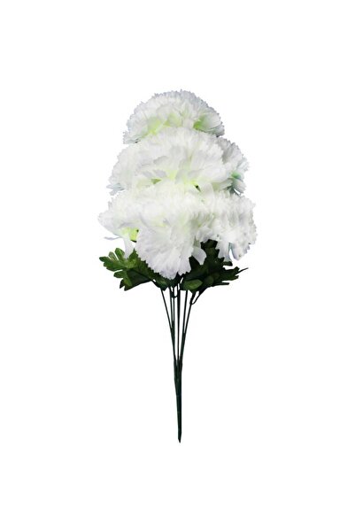 Goliat Biały Bukiet Sztucznych Chryzantem - 7 Szczegółowo Odwzorowanych Kwiat...