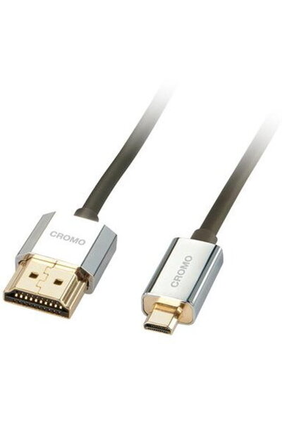 LİNDY Cablu A/D HDMI de mare viteză CROMO Slim, 2 m