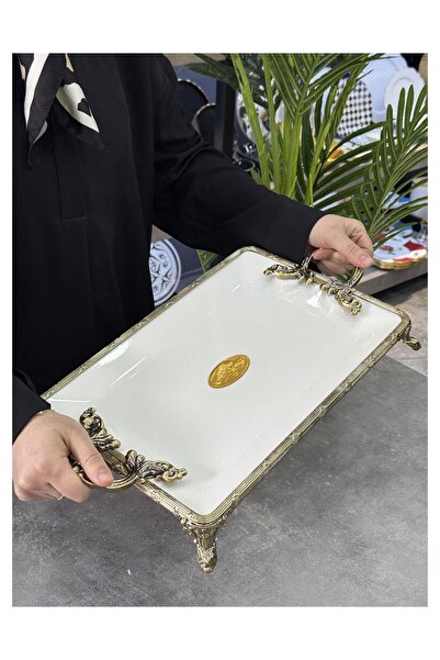 Doğudeko Rectangular Antique Porcelain Presentation Plate