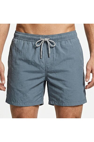 Estiva Men's Single Color Tactel Swim Shorts Battal