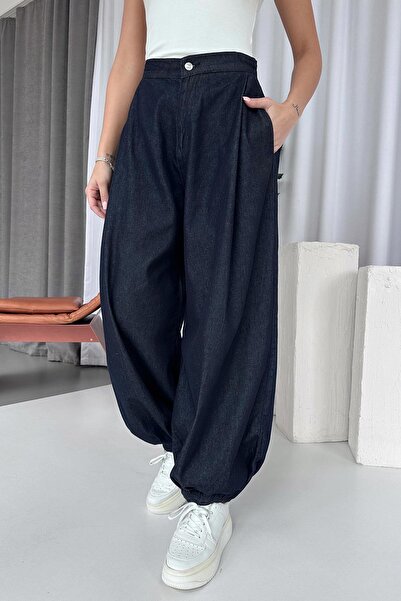 Mine Tan Butik Shalwar Model Denim Women's Trousers