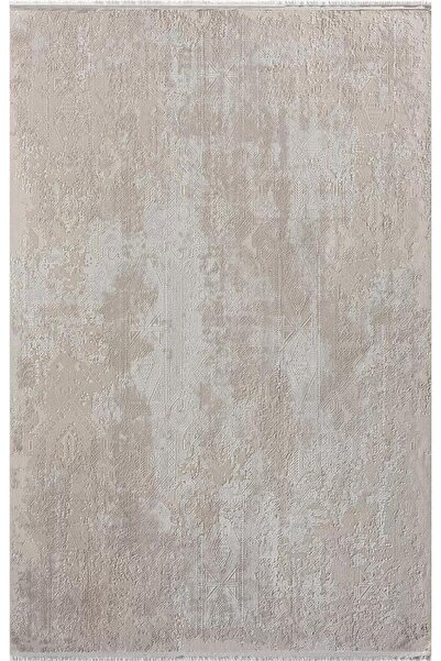 Karmen Halı Merit Mr003a Krem Halı Bej Detaylı Ince Yumuşak Akrilik Tozuaz Mo...