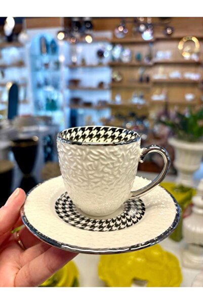 Kosova GÜMÜŞ KABARTMALI TEK KİŞİLİK TÜRK KAHVESİ FİNCANI