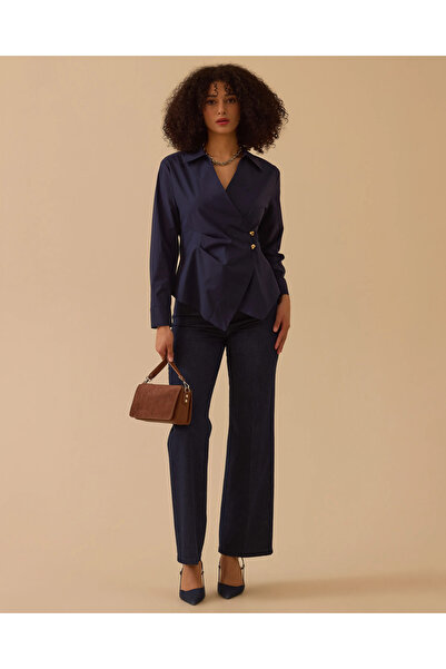 SEÇİL PİLE DETAYLI KRUVAZE GÖMLEK