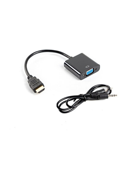 Lanberg Adaptor cablu video AD-0017-BK 0,2 m VGA (D-Sub) HDMI Tip A (Standard...