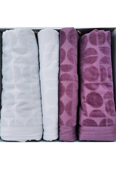 Özdilek Kružni najbolji set (HAMAM SET) šljivasto-siva