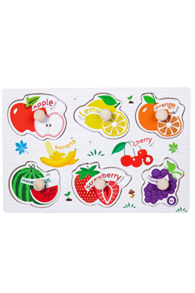 MTL Montessori wooden English alphabet puzzle with handles for early childhoo...