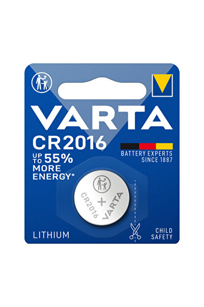 Varta بطارية ليثيوم CR2016 دائرية | تدوم طويلاً | عبوة آمنة للأطفال | مدة صلا...