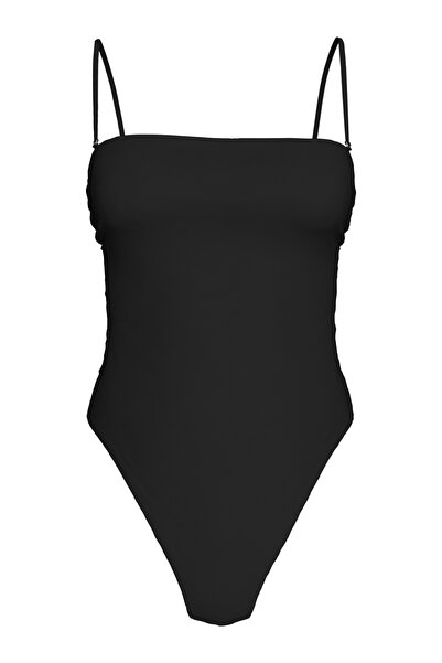 Calvin Klein Women's Strapless Black One Piece Swimsuit