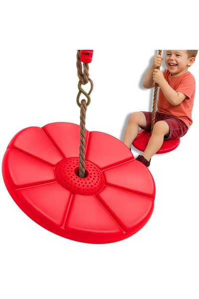 Hurt Disc swing, rope with fastening system, plastic, red, 27x4 cm