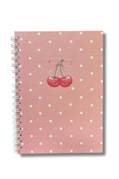 Lizy دفتر ملاحظات وردي بغلاف صلب حلزوني - 17x24 سم