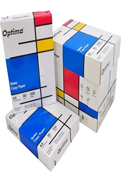Optima , A4 (210x297 mm), 2500 coli/cutie, 5x500 coli, 80 gr/m2