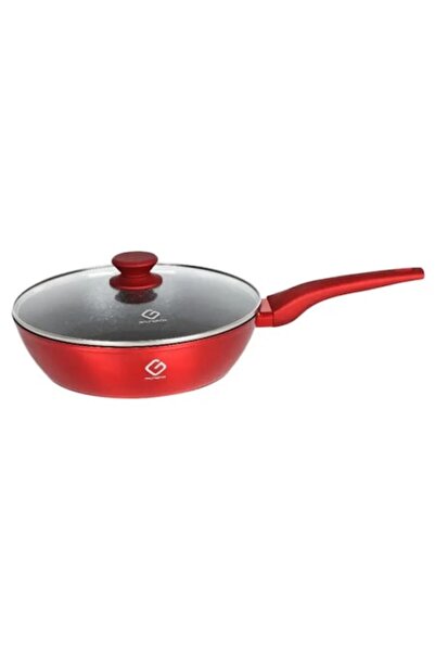 GRÜNBERG Grunberg GR6328 – Aluminum Wok with Glass Lid, 28 cm, Non-Stick, Ind...