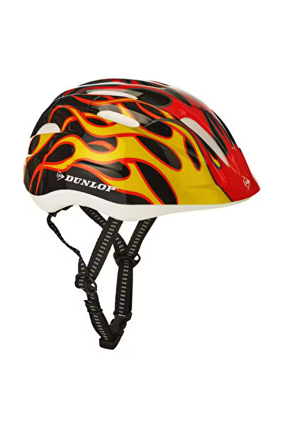 DUNLOP Casca de protectie pentru copii model flacari reglabila, 48-52 cm, cur...