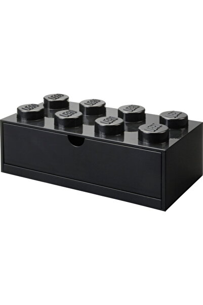 Room Copenhagen Sertar de birou LEGO cu 8 sertare, cutie de depozitare (negru...