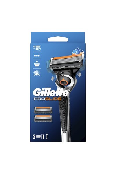 Gillette Aparat de ras ProGlide pentru bărbați, 1 aparat de ras cu 5 lame, re...