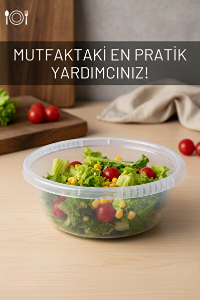 CALVERA 2.6 Litre Şeffaf Yuvarlak Badya - Çok Amaçlı Mutfak ve Salata Kasesi - BPA Free