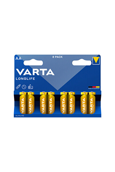 Varta بطاريات AA طويلة العمر | صنع في ألمانيا | تخزين لمدة 10 سنوات | قلوية ع...