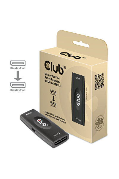 Club 3D CAC-1007 DisplayPort 1.4 Active Repeater 4K120Hz HBR3 F/F